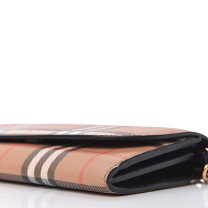 Burberry Vintage Check Henley Wallet On Chain Black 7 of 9