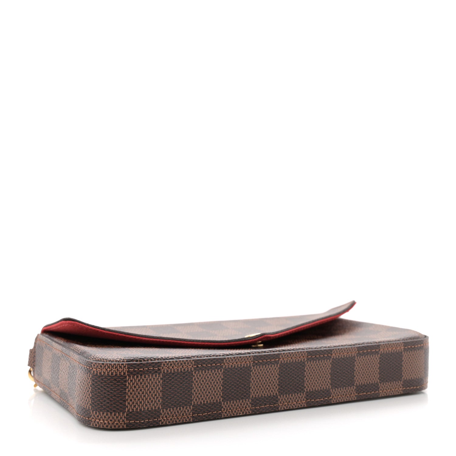 Louis Vuitton Damier Ebene Pochette Felicie Chain Wallet 5 of 11