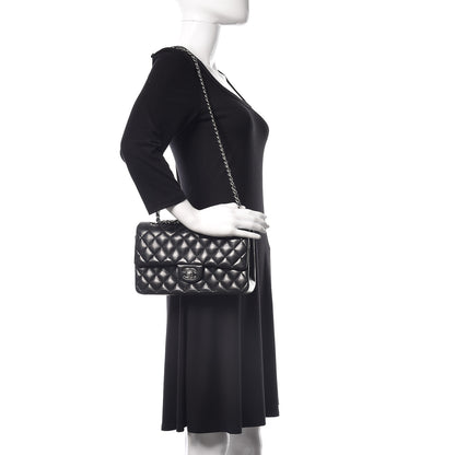 Chanel Lambskin Quilted Medium Double Flap Bag Black 3 of 27
