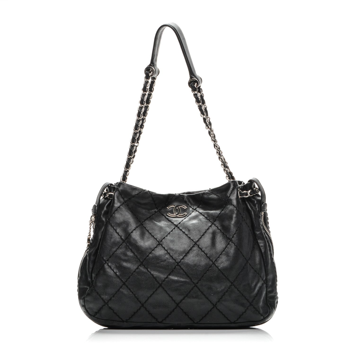 Chanel Lambskin Expandable Tote Black 1 of 8
