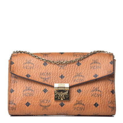 MCM Visetos Millie Wallet On Chain Cognac 1 of 9