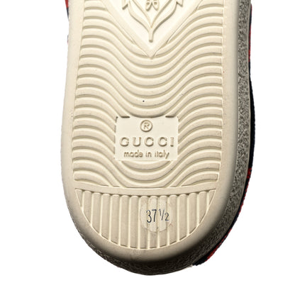Gucci Terry Cloth GG Monogram Web Womens Ace Sneakers 37.5 Blue Red 8 of 9