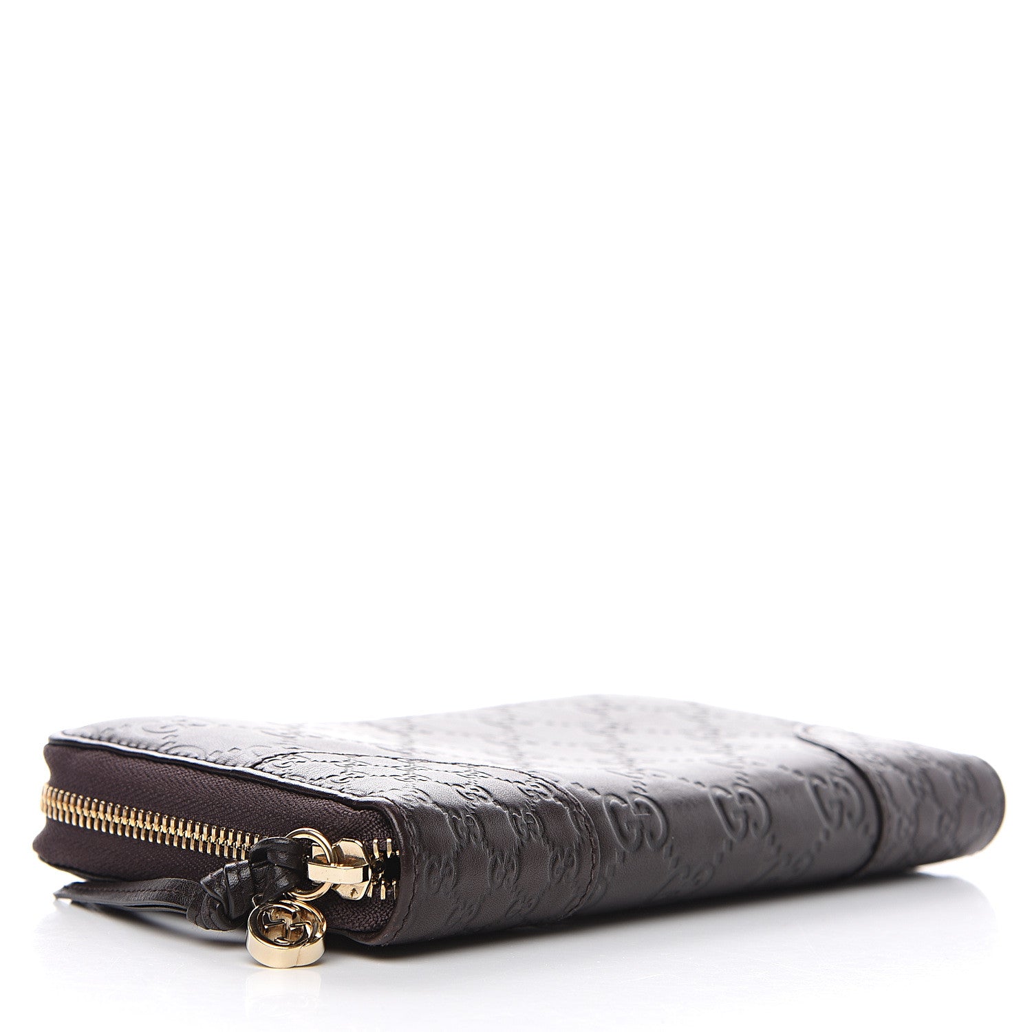 Gucci Guccissima Signature Microguccissima Bree Zip Around Wallet Chocolate 3 of 8