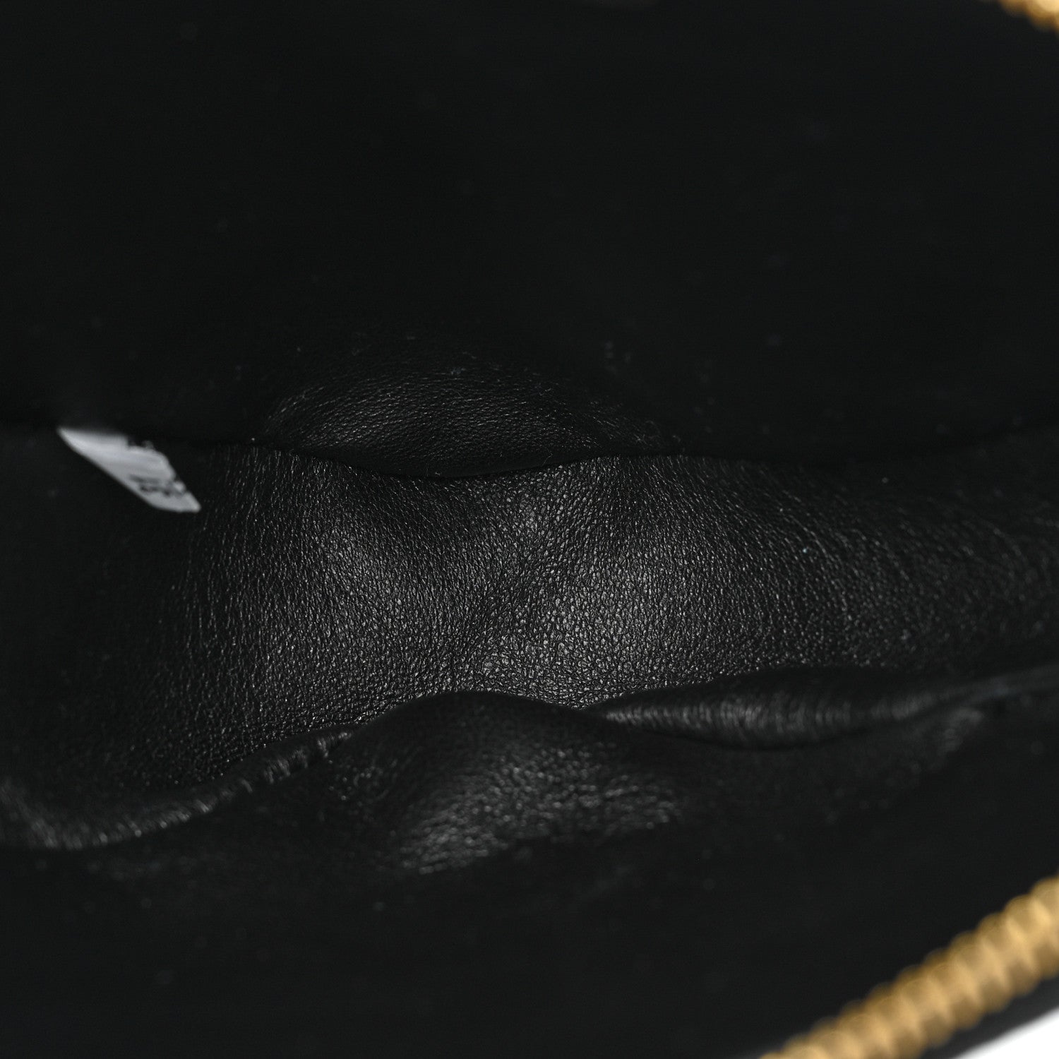 Prada Jacquard Calfskin Triangolo Symbole Embroidered Mini Triangle Double Bag Black Edera 5 of 8