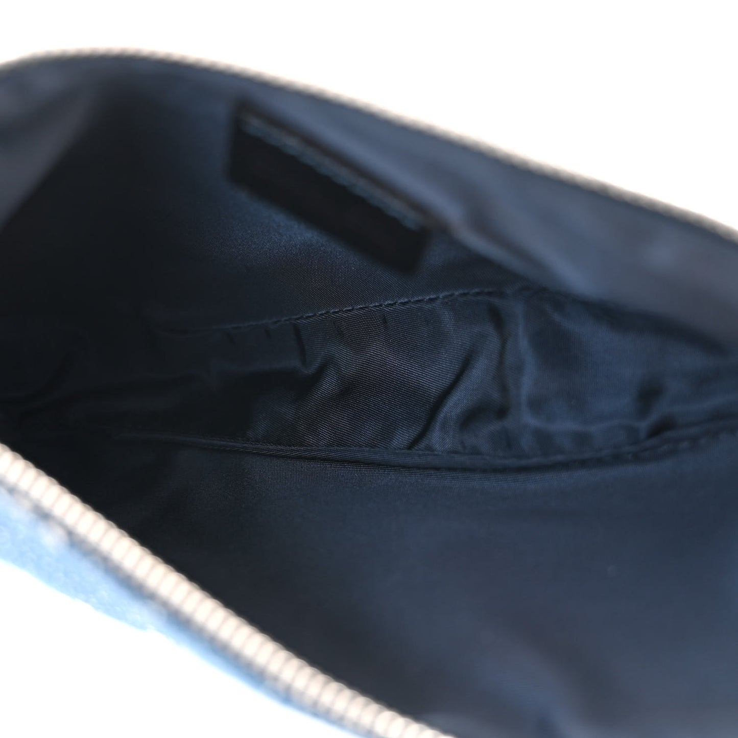 Canvas Dragon Print Mini Saddle Pochette Blue