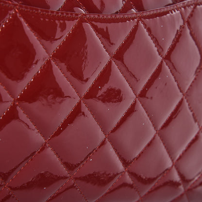 Chanel Patent Quilted Clutch With Chain Flap Red 13 of 14