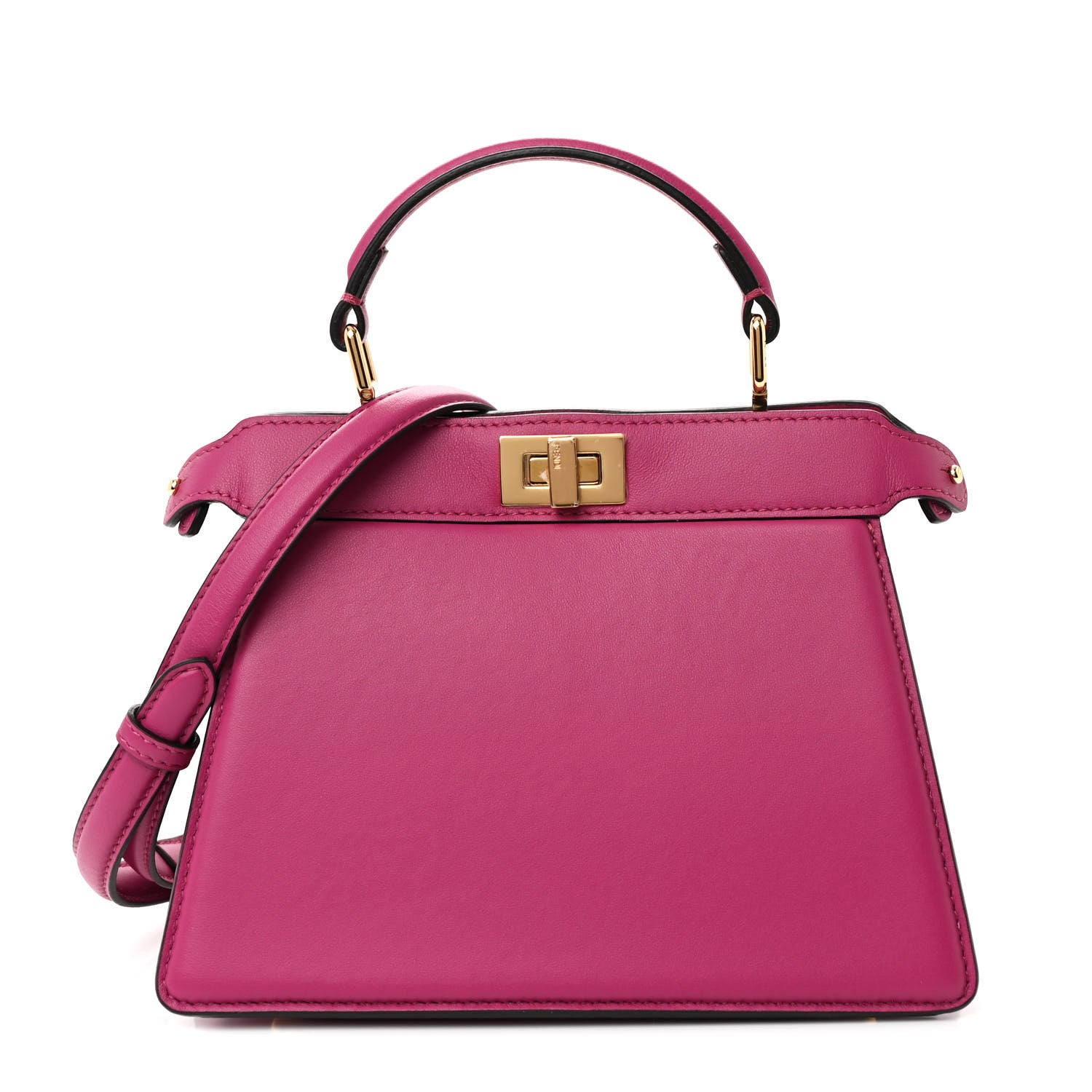 Fendi Shiny Nappa Petite Peekaboo I SEE U Satchel Ciclamino Pilar 1 of 11