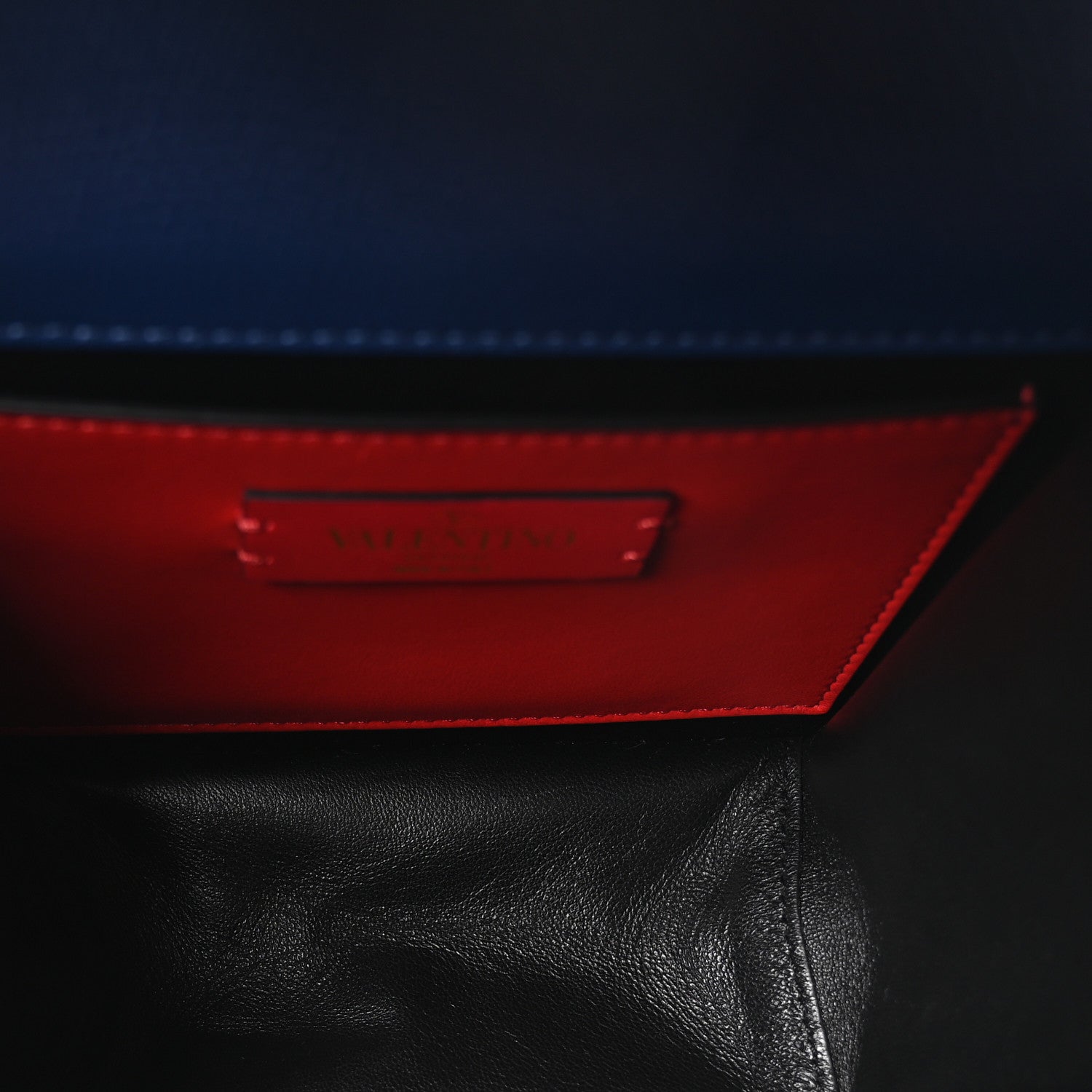 Valentino Garavani Grainy Calfskin Small VSling Shoulder Bag Blue 5 of 9