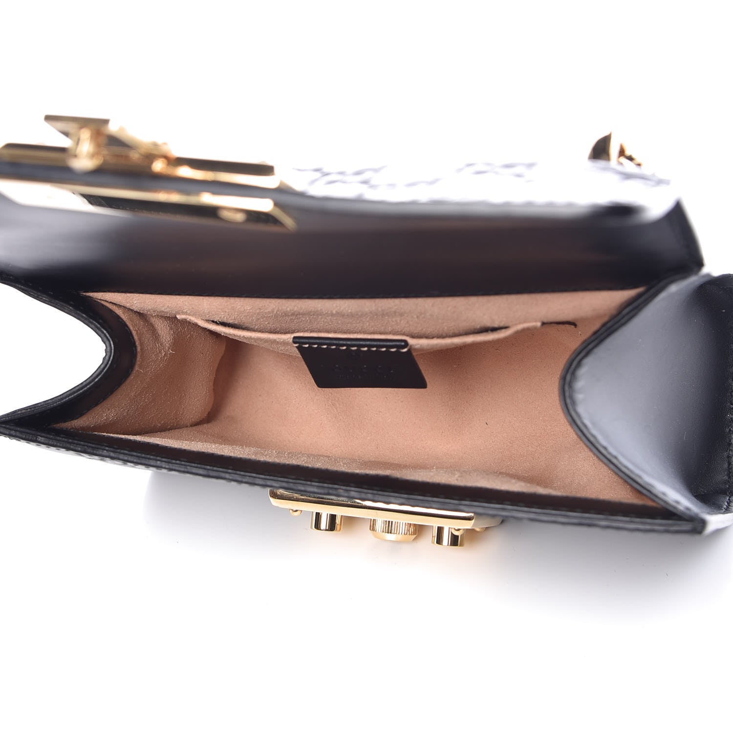 Gucci Guccissima Small Padlock Shoulder Bag Black 7 of 16