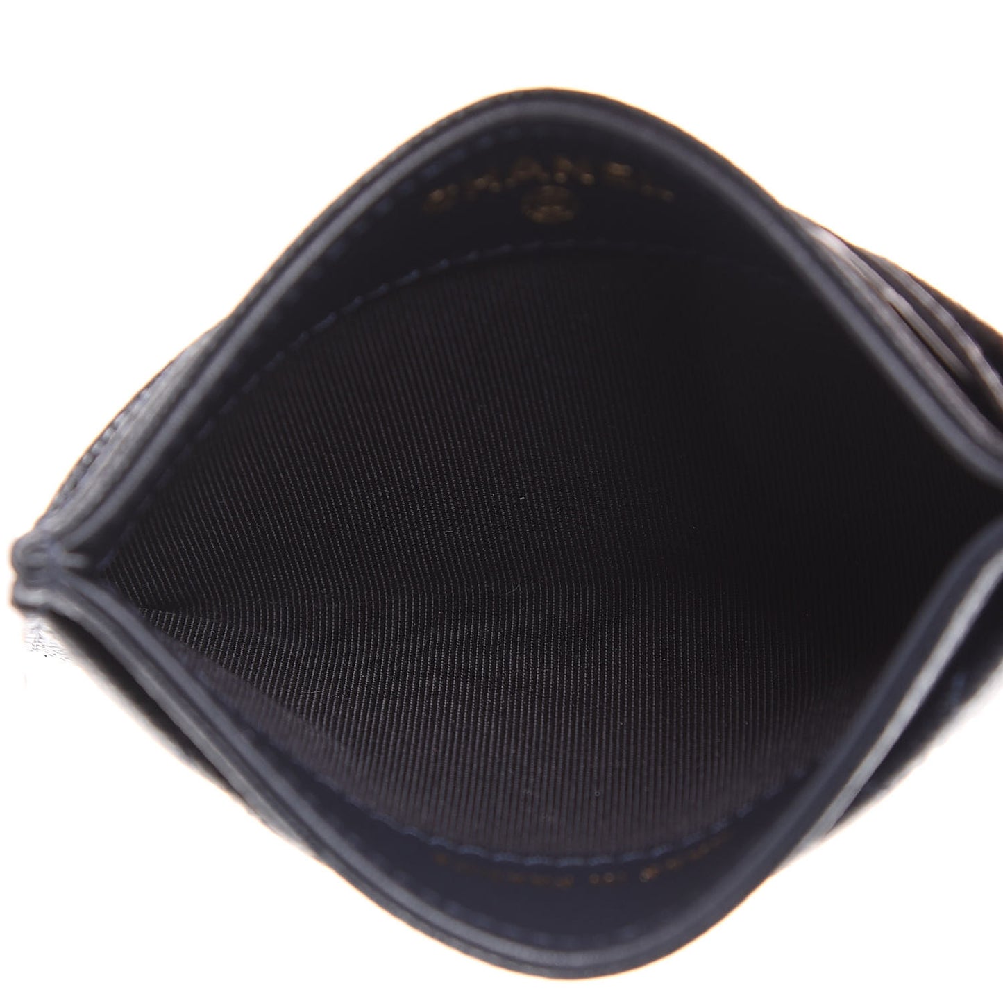Caviar Quilted Card Holder Navy