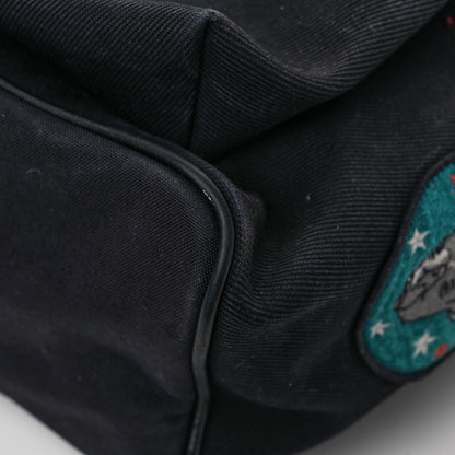 Saint Laurent Twill Patches City Backpack Black 10 of 12