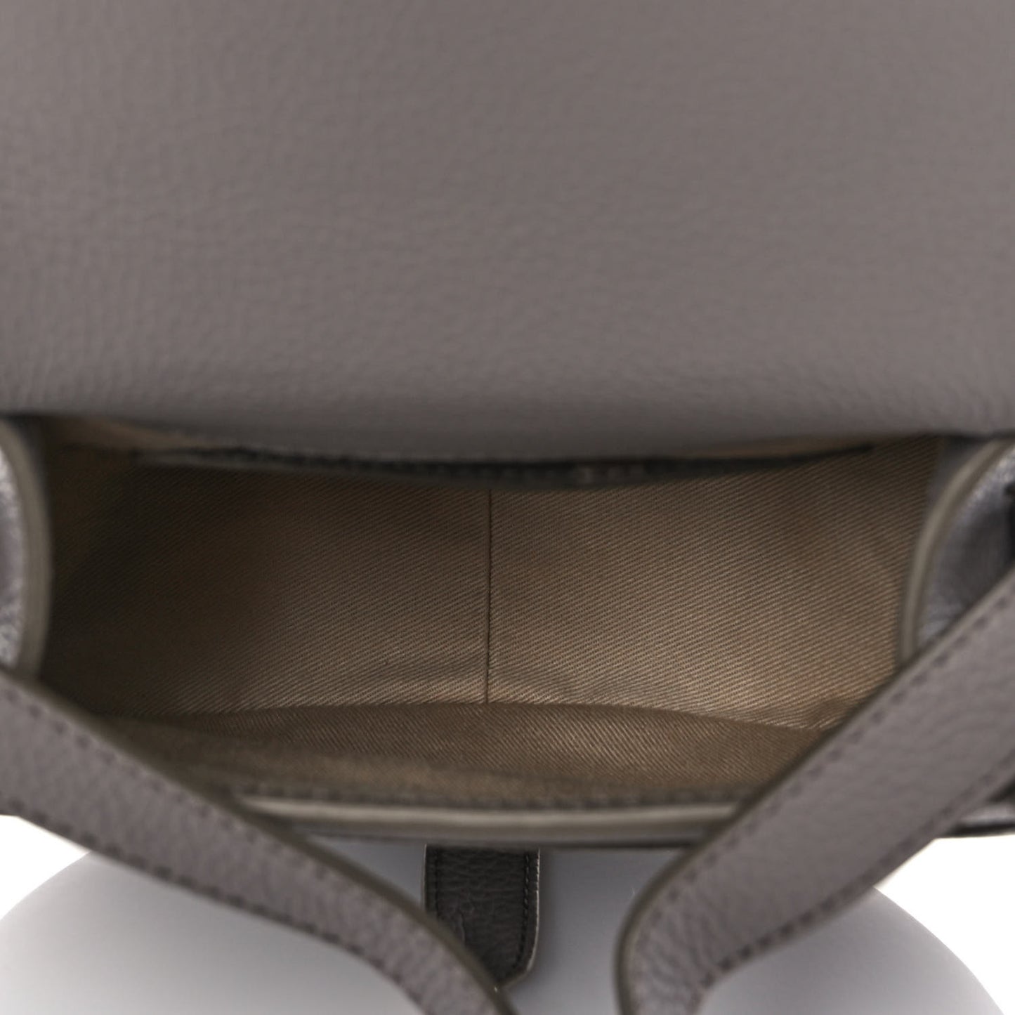 Calfskin Mini Marcie Round Crossbody Bag Cashmere Grey