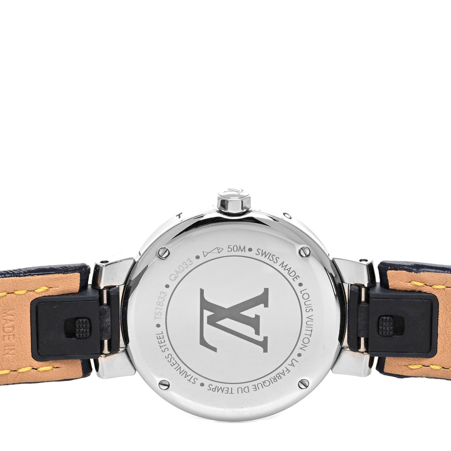 Stainless Steel Alligator Diamond 28mm Tambour Moon Quartz Watch