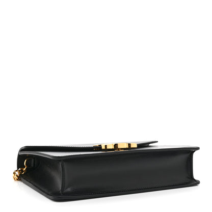 Celine Shiny Calfskin Triomphe Margo Wallet on Chain Black 4 of 10