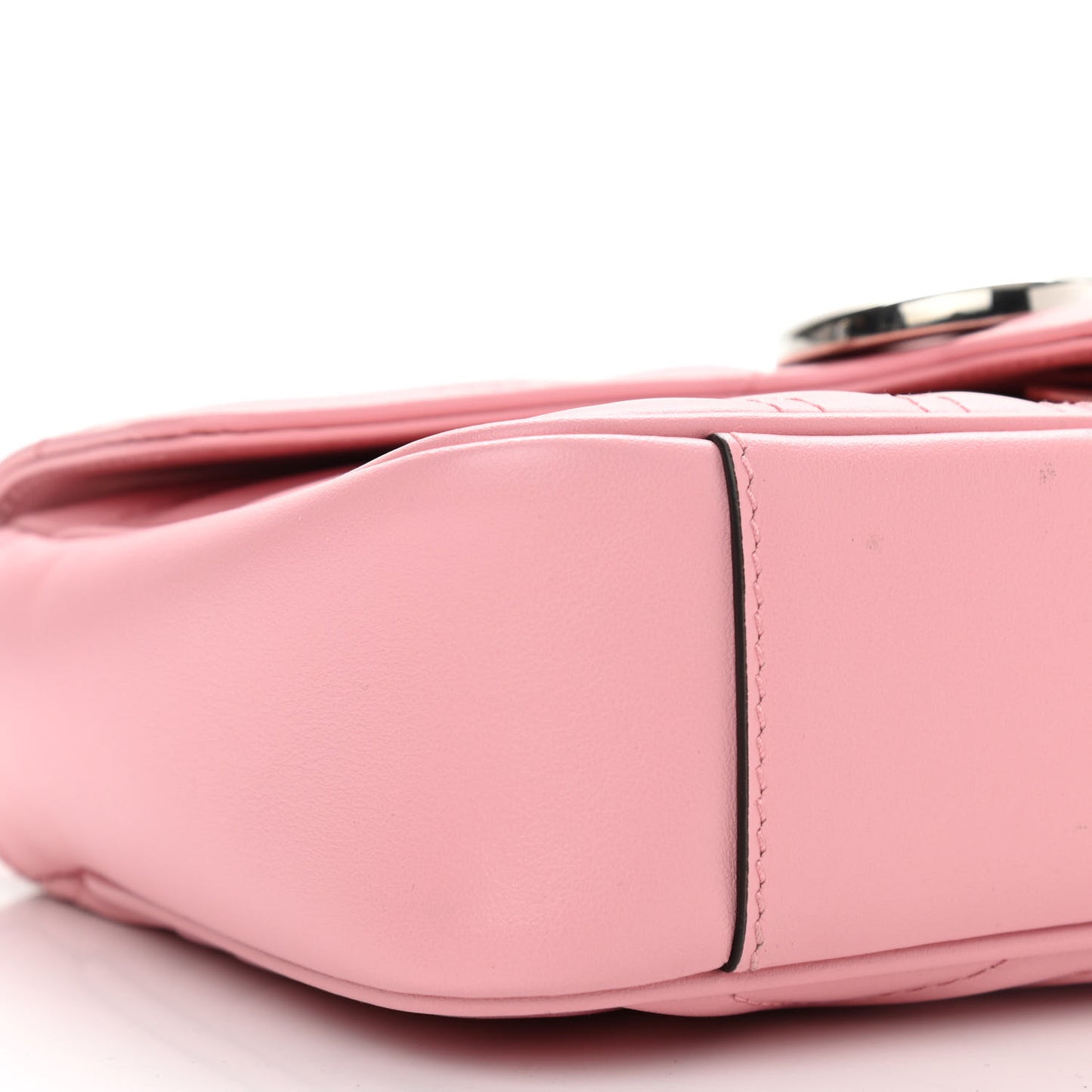 Calfskin Matelasse Mini GG Marmont Shoulder Bag Wild Rose