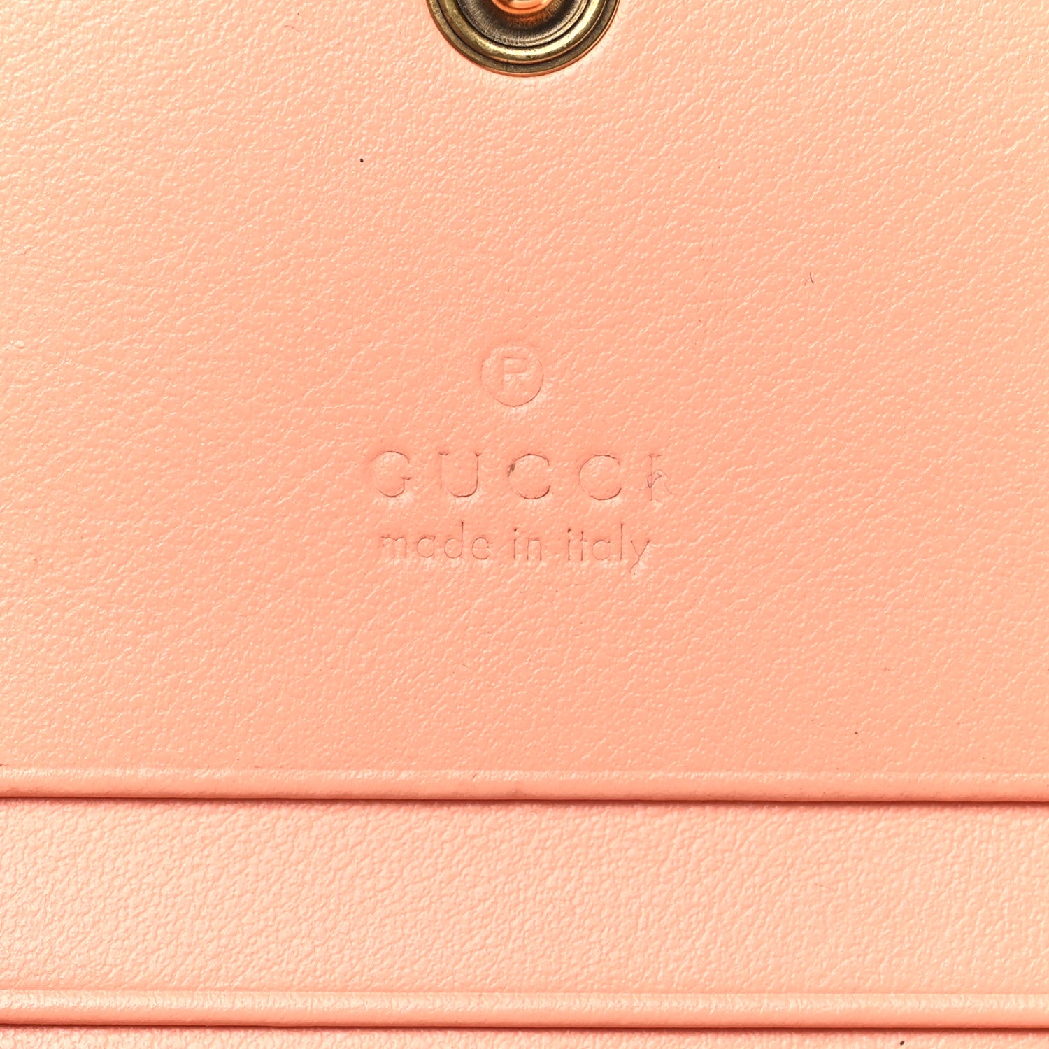 Gucci Calfskin Vertical Ring Matelasse GG Marmont Card Case Wallet Peachy Chic 5 of 11