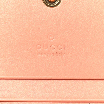 Gucci Calfskin Vertical Ring Matelasse GG Marmont Card Case Wallet Peachy Chic 5 of 11