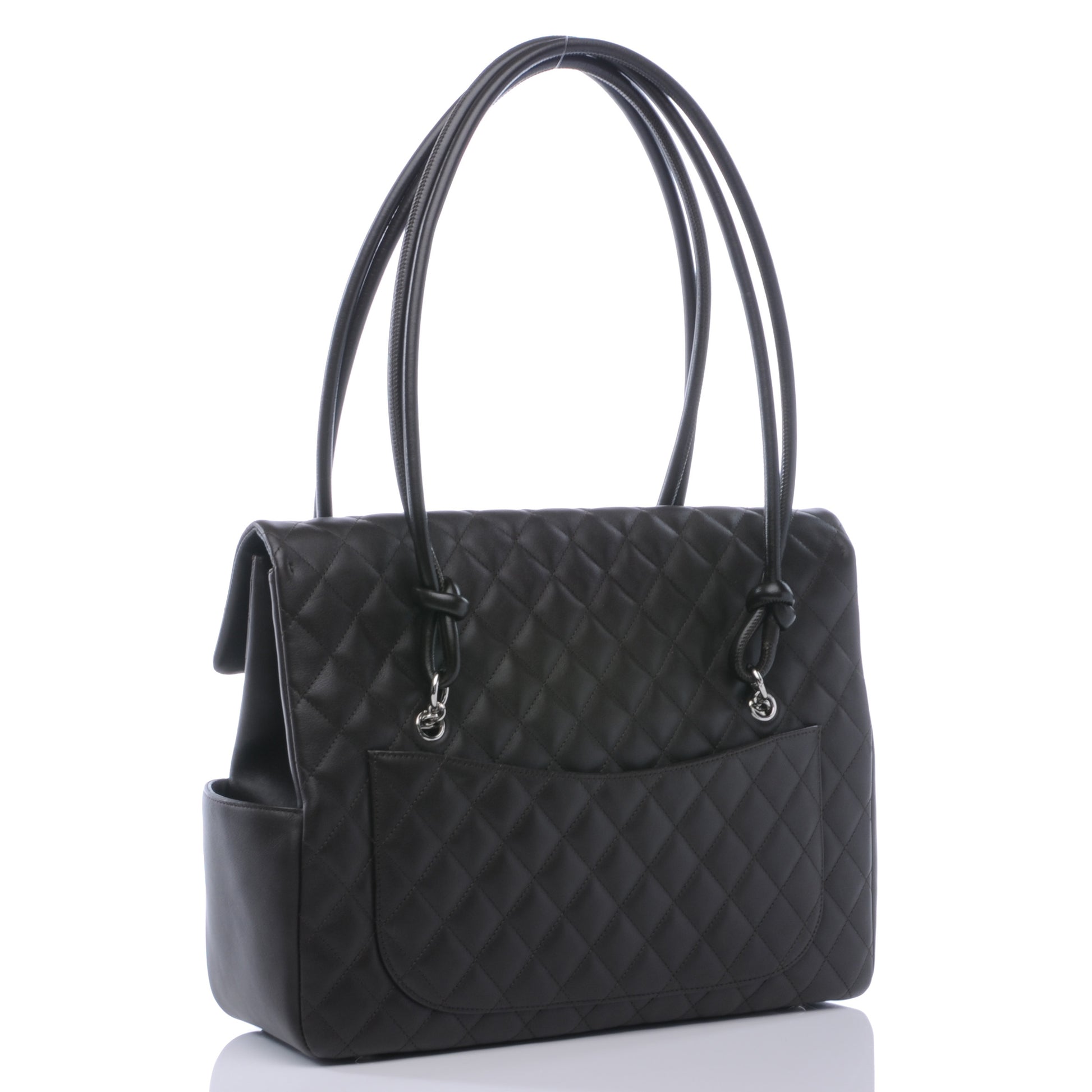 Chanel Calfskin Quilted Large Cambon Flap Brown Beige 3 of 8