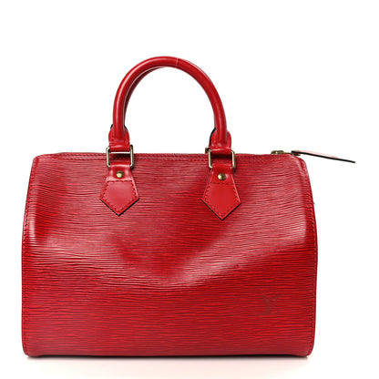 Louis Vuitton Epi Speedy 25 Castillan Red 1 of 11