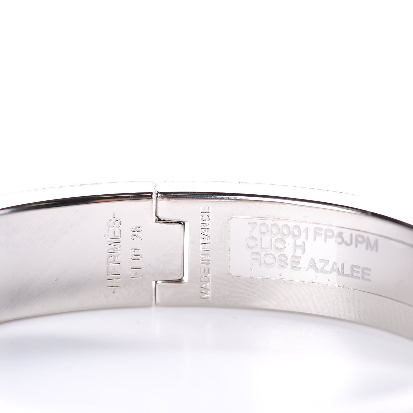 Enamel Narrow Clic Clac H Bracelet PM Rose Azalee