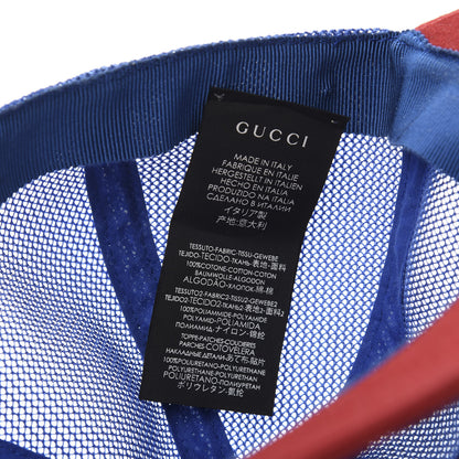 Gucci Mesh Game Logo Baseball Hat M Blue Red 8 of 9