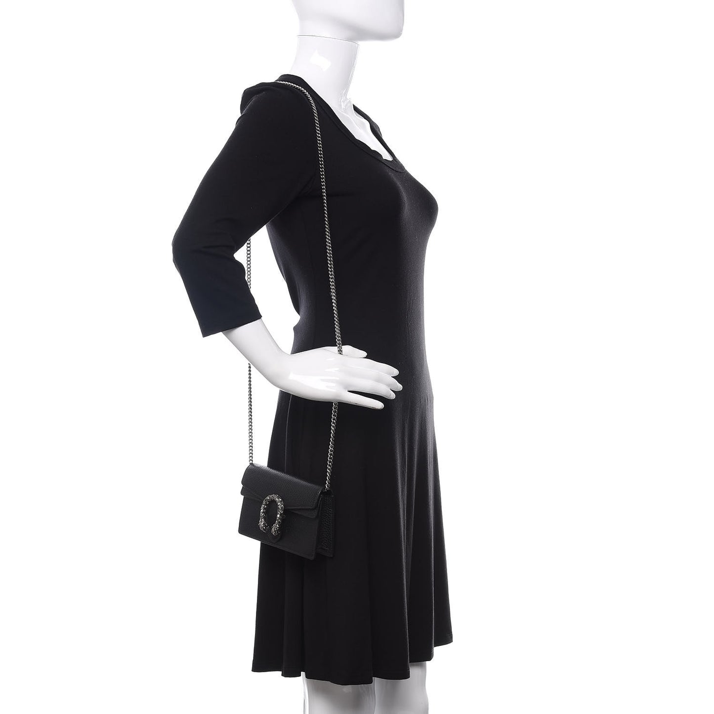 Calfskin Super Mini Dionysus Shoulder Bag Black