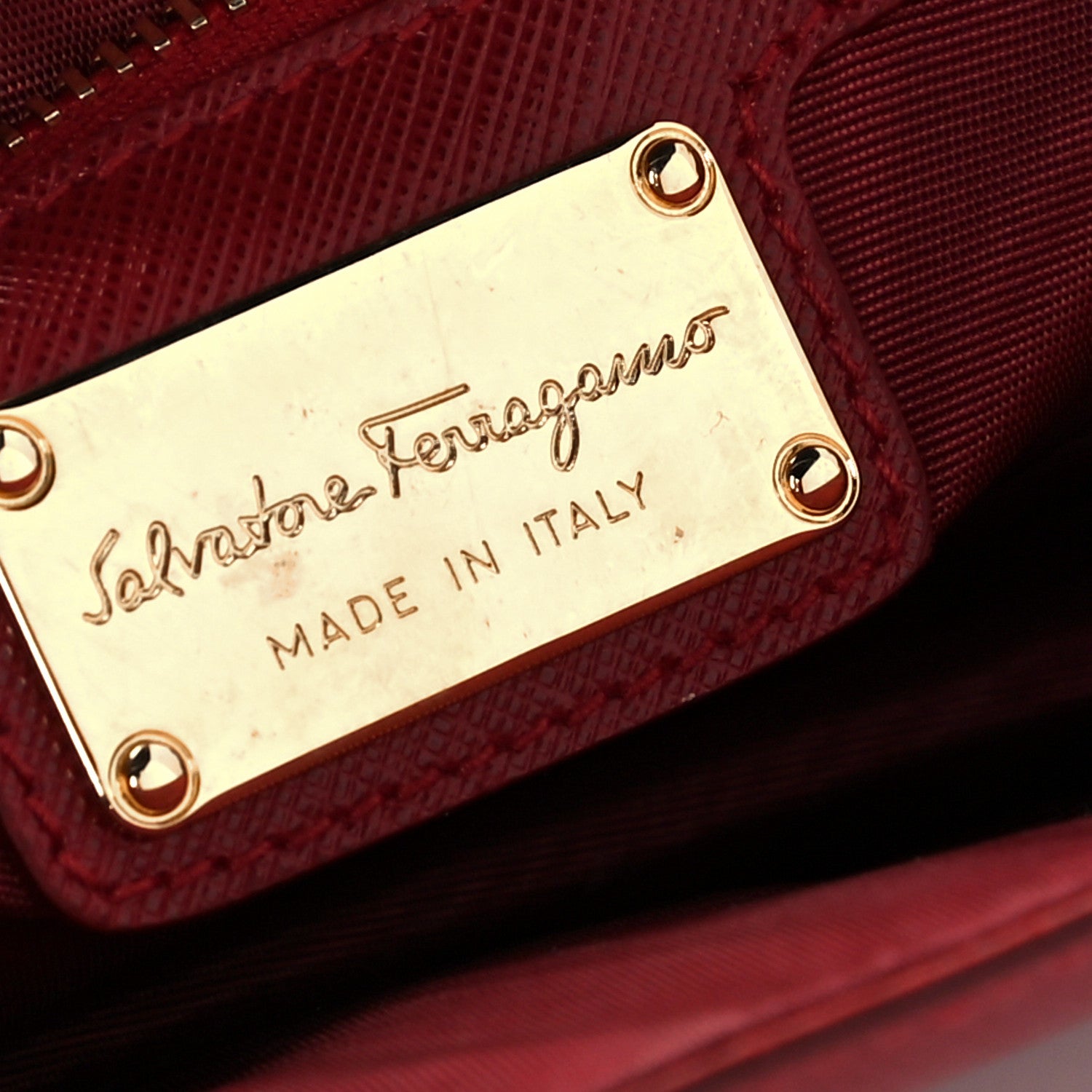 Salvatore Ferragamo Printed Calfskin Ginny Shoulder Bag Red 6 of 9