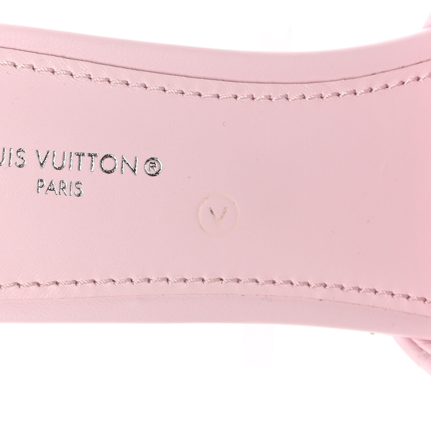Louis Vuitton Lambskin Embossed Monogram Revival Flat Mules 37 Rose Clair 8 of 12
