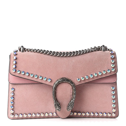 Gucci Suede Crystal Small Dionysus Shoulder Bag Peonia 1 of 9