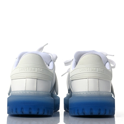 Christian Dior Calfskin Clear Rubber Dior-ID Platform Sneakers 39 White Deep Blue 5 of 9