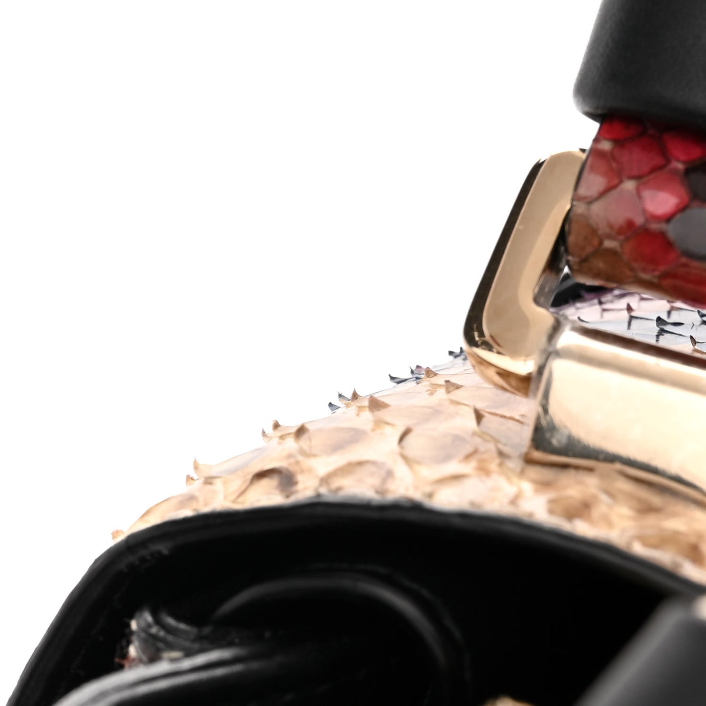 Snakeskin Serpenti Viper Top Handle Bag Multicolor