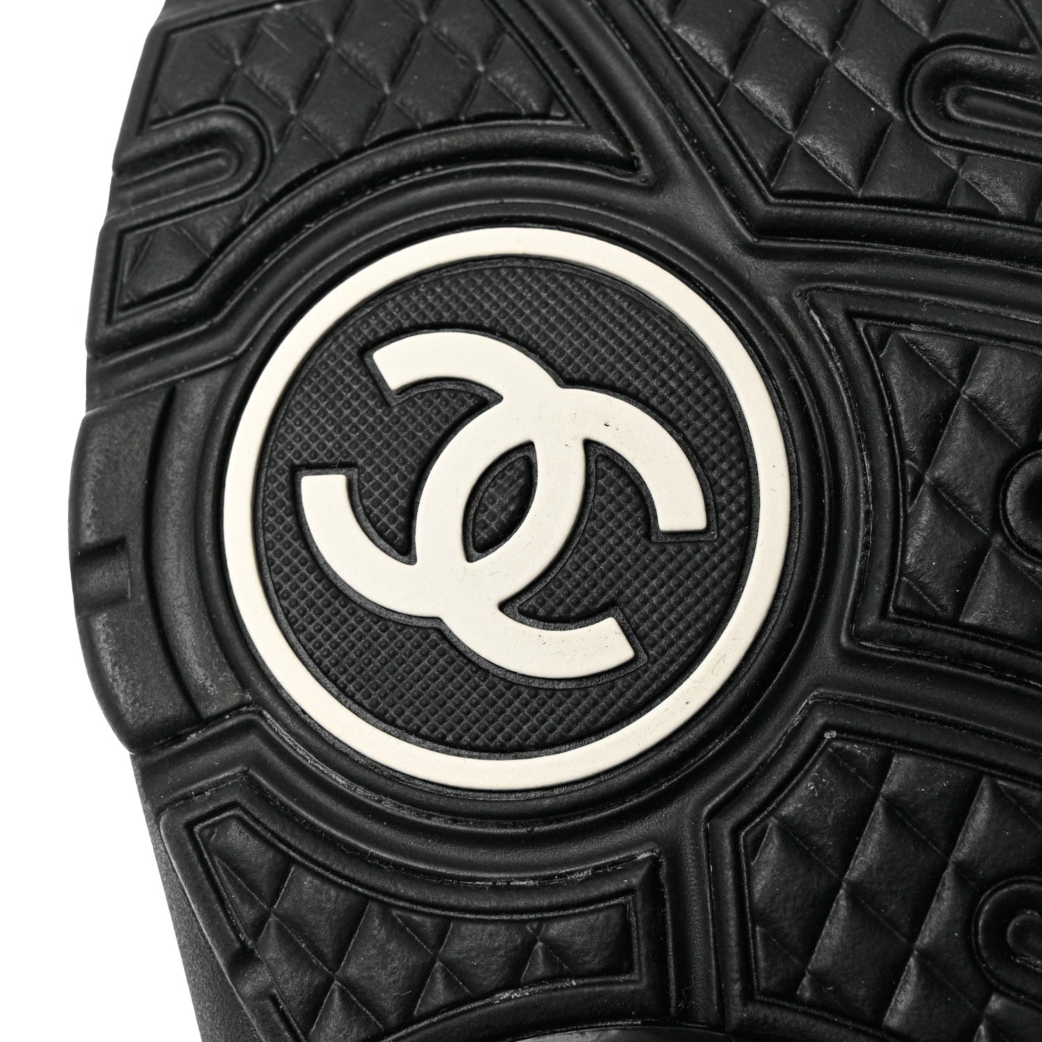 Chanel Mixed Fibers Calfskin Suede CC Sneakers 40.5 Black 8 of 9
