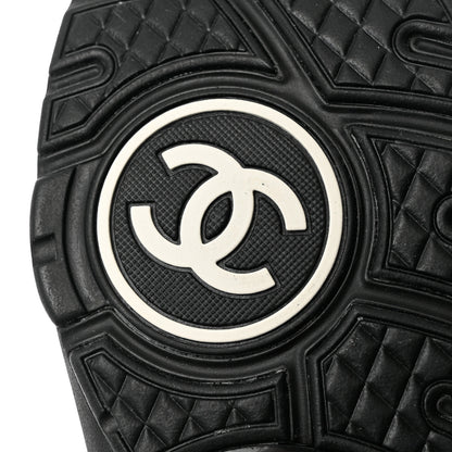 Chanel Mixed Fibers Calfskin Suede CC Sneakers 40.5 Black 8 of 9