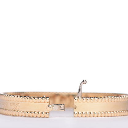 Van Cleef & Arpels 18K Yellow Gold Perlee Signature Bangle Bracelet M 6 of 6