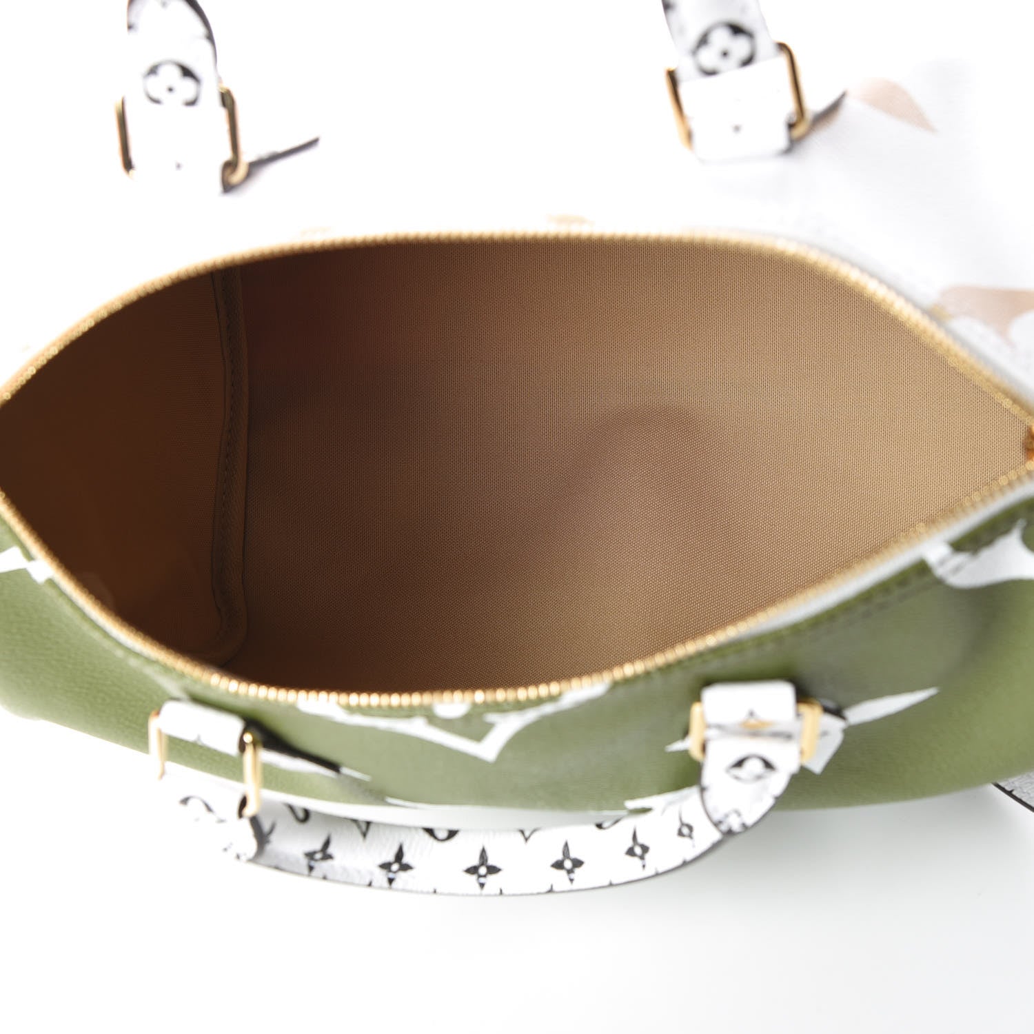 Louis Vuitton Monogram Giant Speedy Bandouliere 30 Kaki Beige 7 of 10