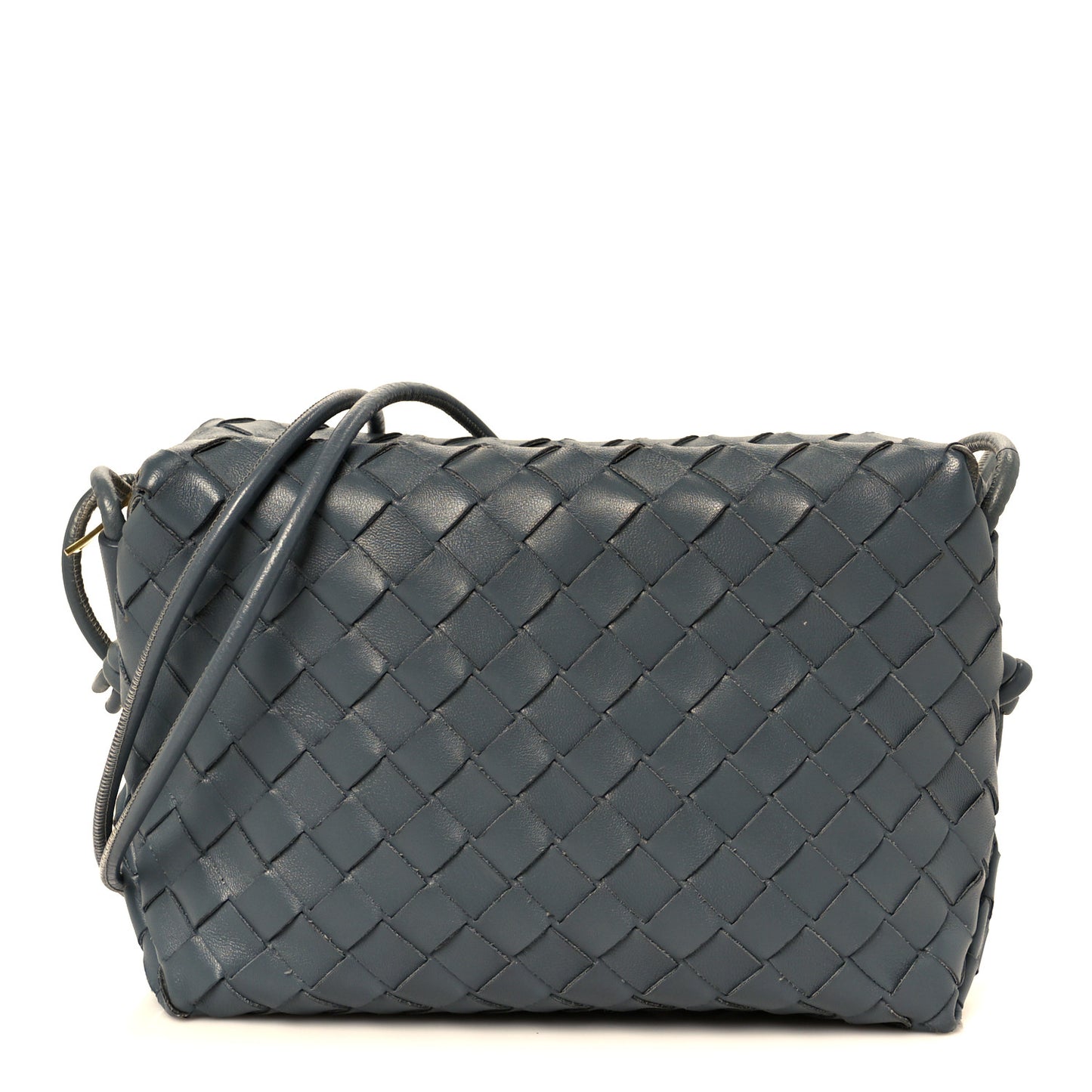 Nappa Intrecciato Small Loop Camera Bag Thunder
