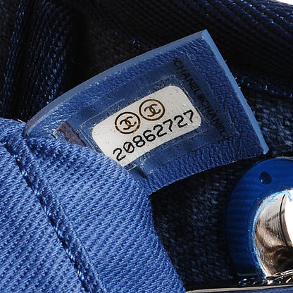 Chanel Toile Small Deauville Tote Denim Blue 7 of 8