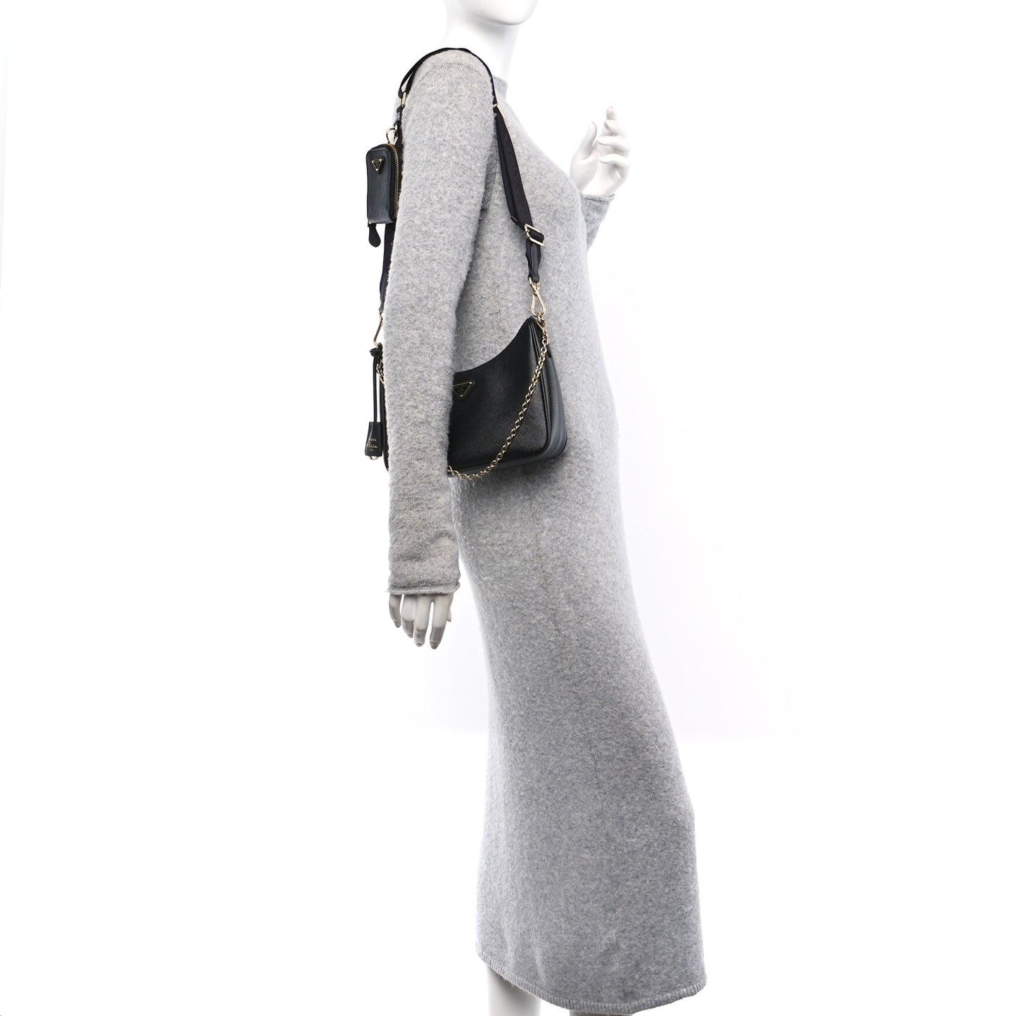 Saffiano Lux Re-Edition 2005 Shoulder Bag Black