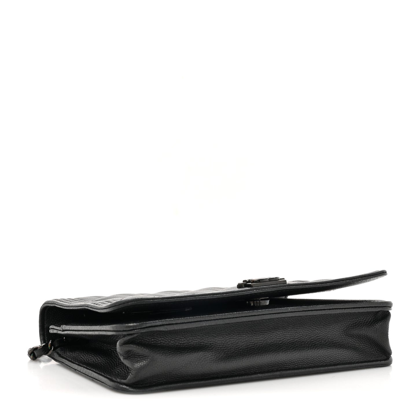 Caviar Quilted Boy Wallet On Chain WOC So Black