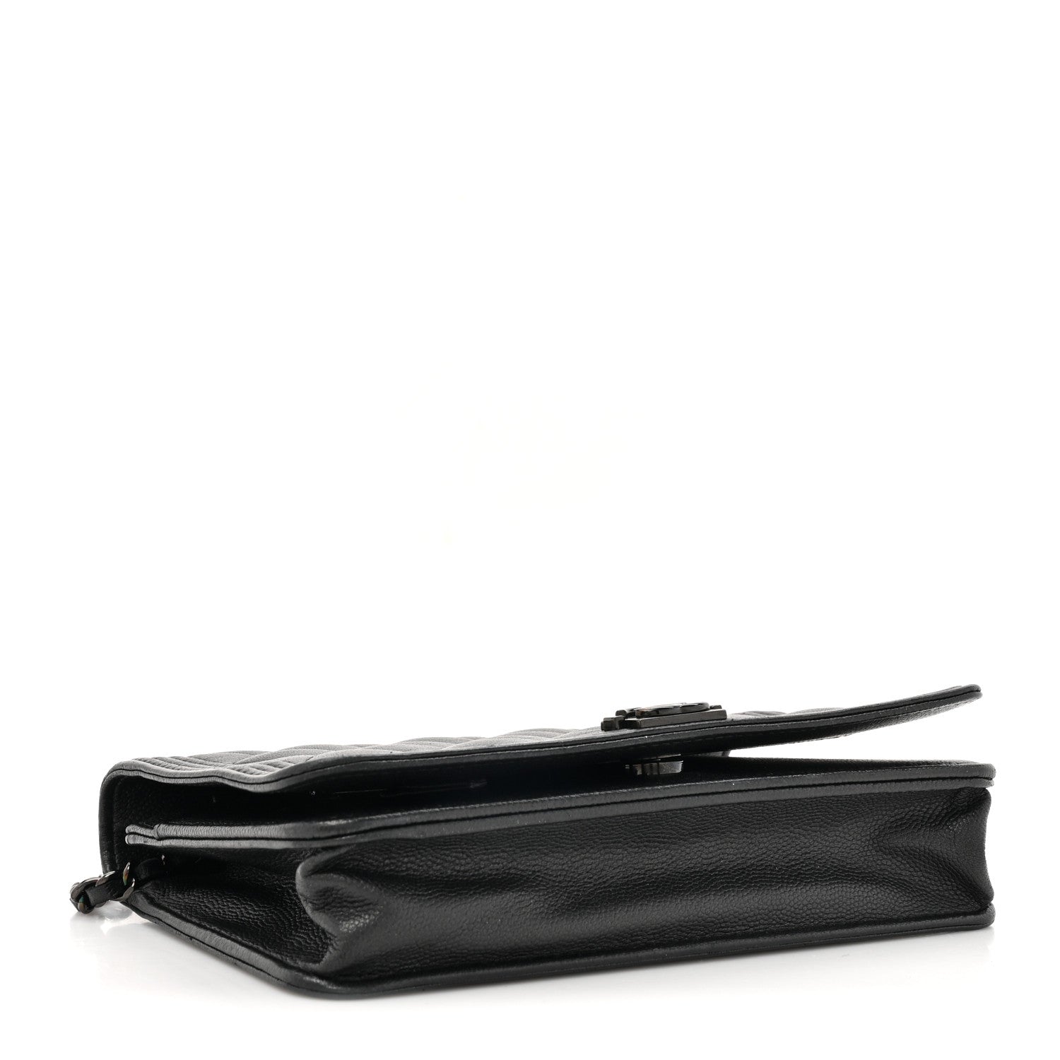 Chanel Caviar Quilted Boy Wallet On Chain WOC So Black 4 of 17