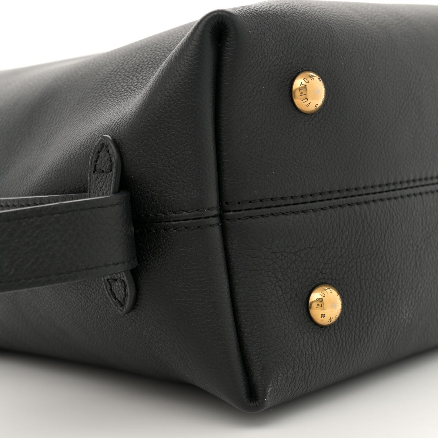 Grained Calfskin Low Key Hobo PM Black