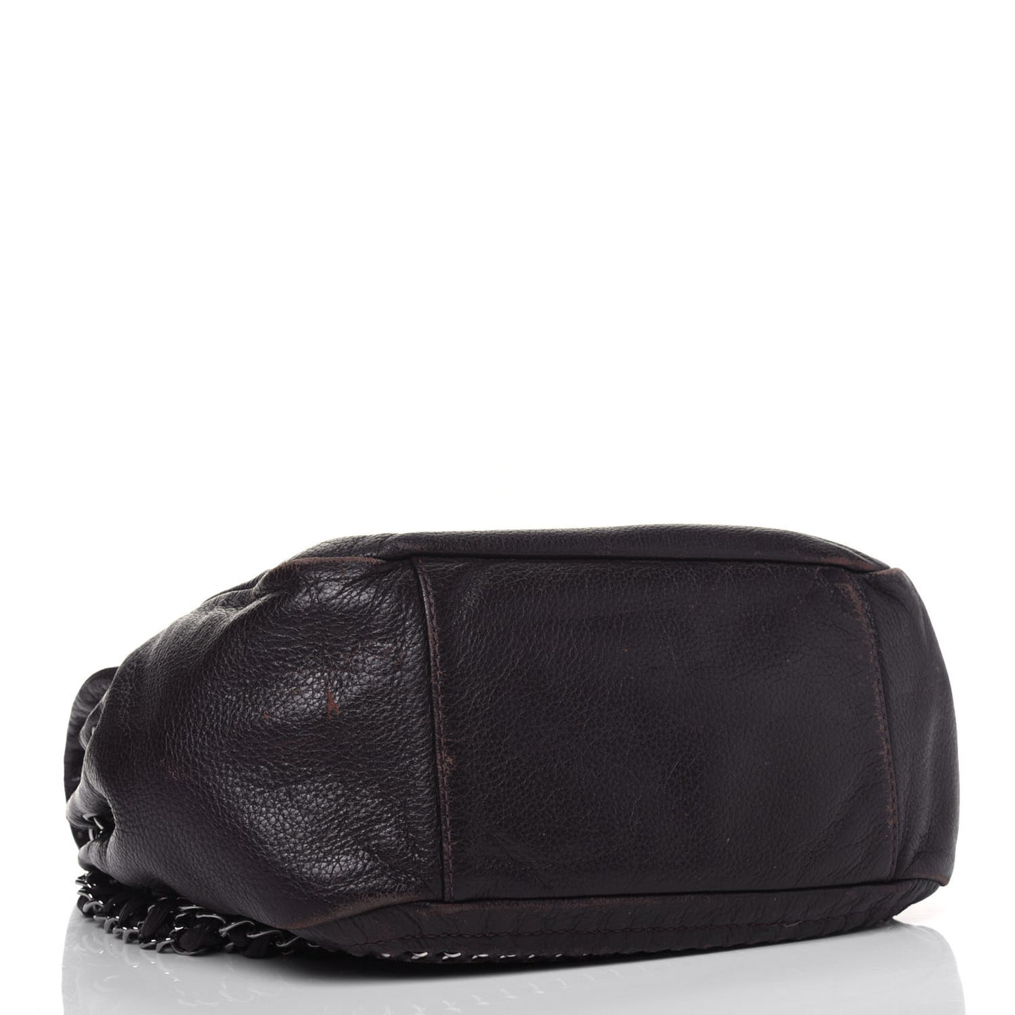 Metallic Deerskin Luxe Ligne Flap Black