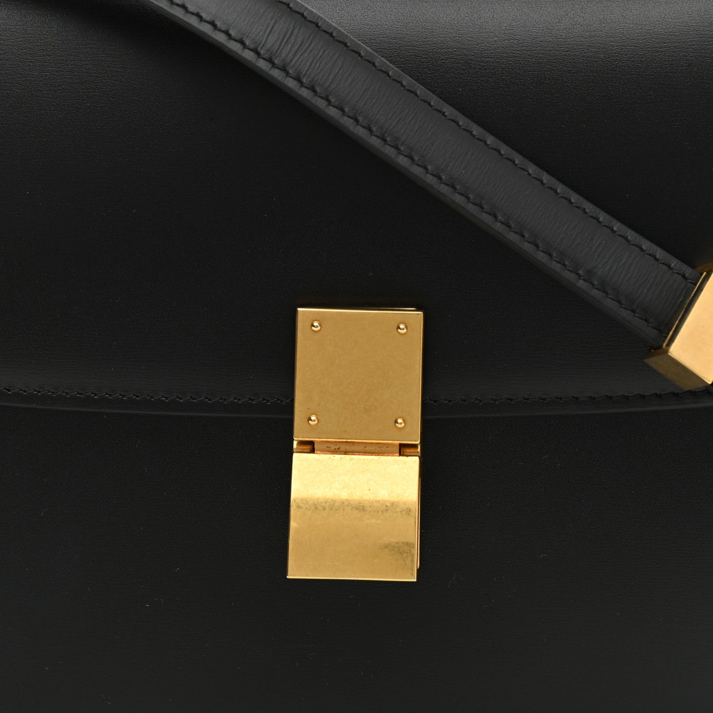 Box Calfskin Teen Classic Box Flap Bag Black