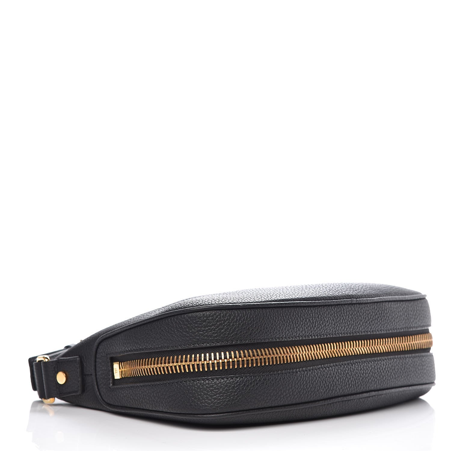 Tom Ford Pebbled Calfskin Medium Jennifer Simple Zip Black 4 of 9