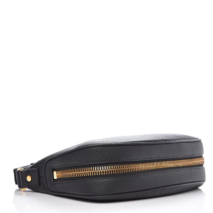Tom Ford Pebbled Calfskin Medium Jennifer Simple Zip Black 4 of 9