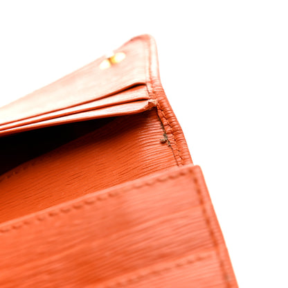 Prada Vitello Move Continental Flap Travel Wallet Papaya 10 of 15