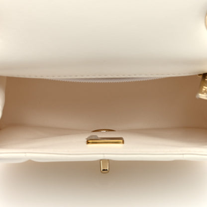 Chanel Lambskin Resin Crystal Square Quilted Monacoco Mini Square Flap White 5 of 9