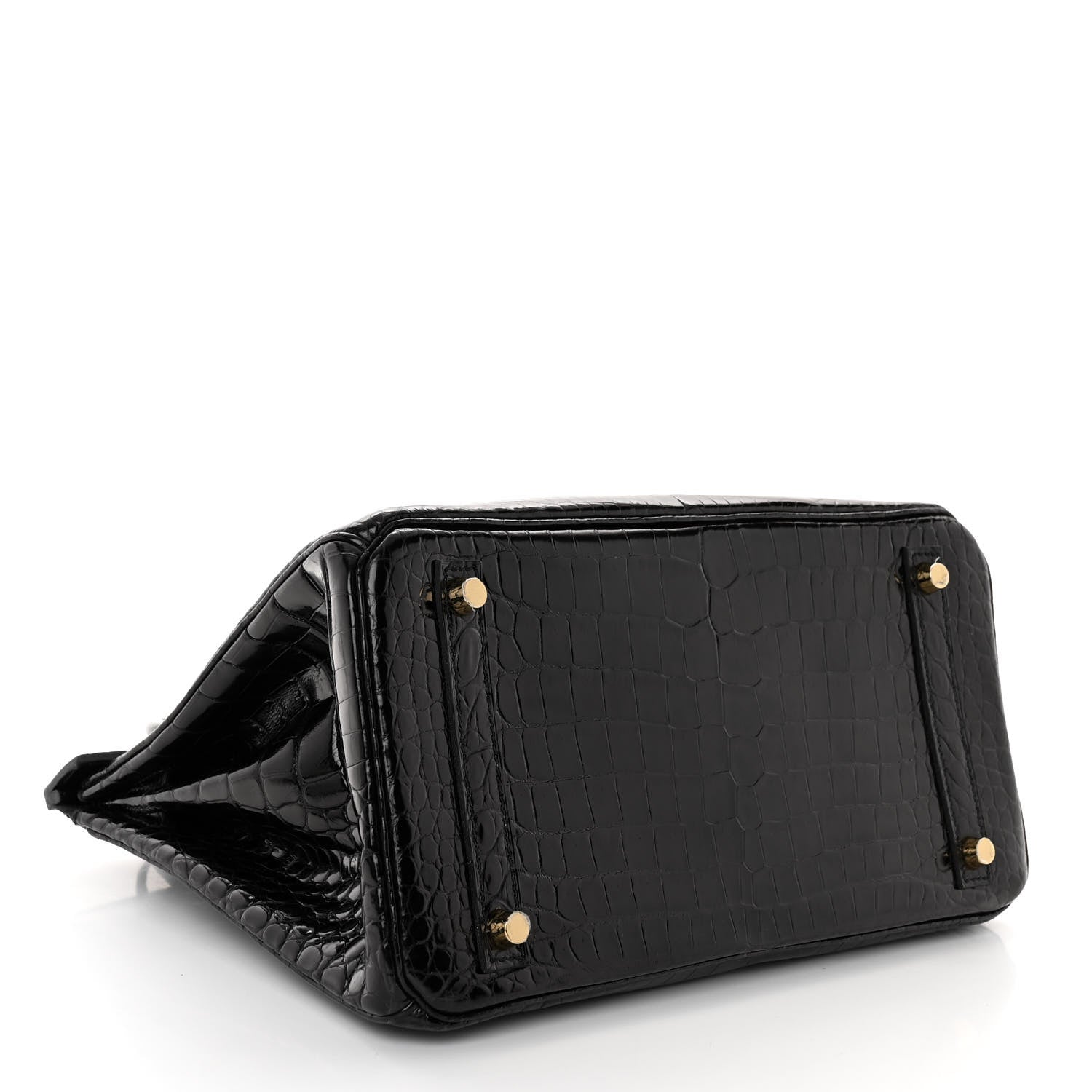 Hermes Shiny Porosus Crocodile Birkin 30 Black 4 of 13