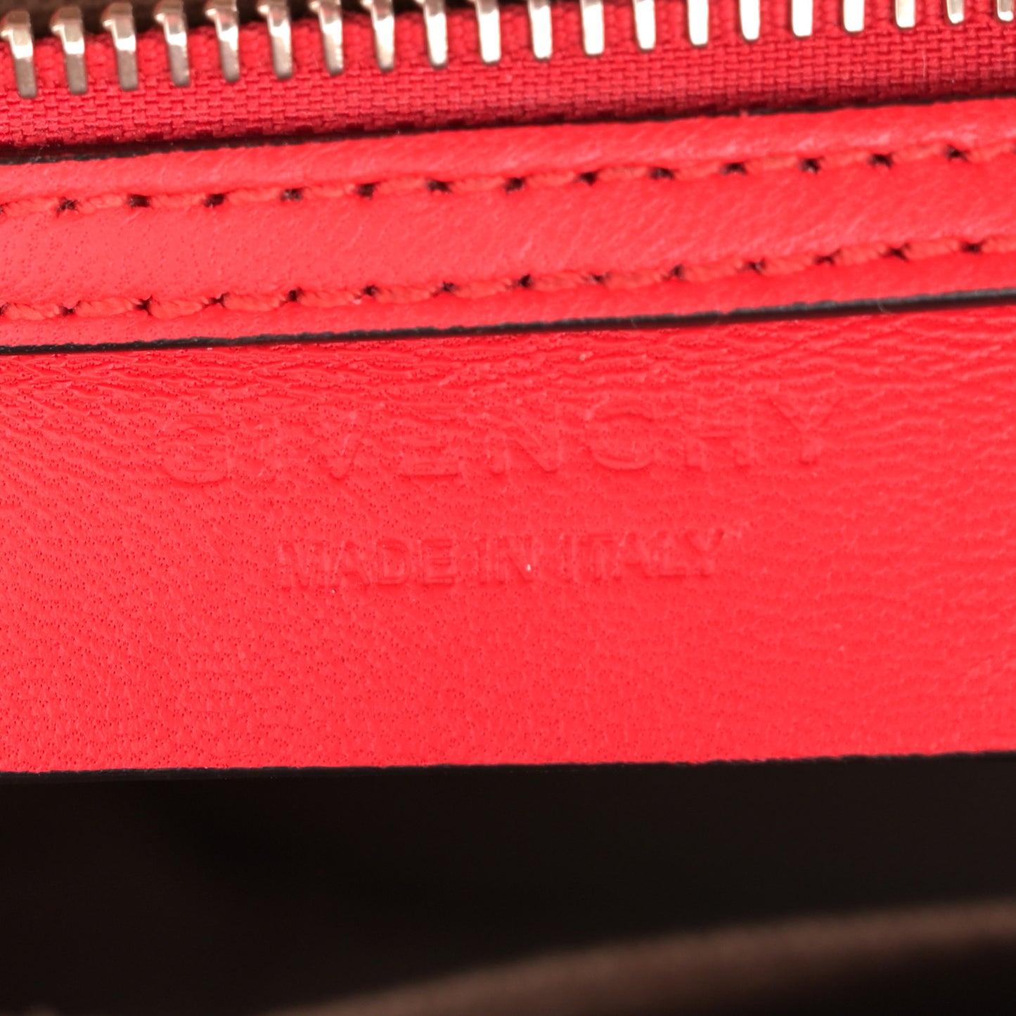 Calfskin Crocodile Embossed Small Antigona Red