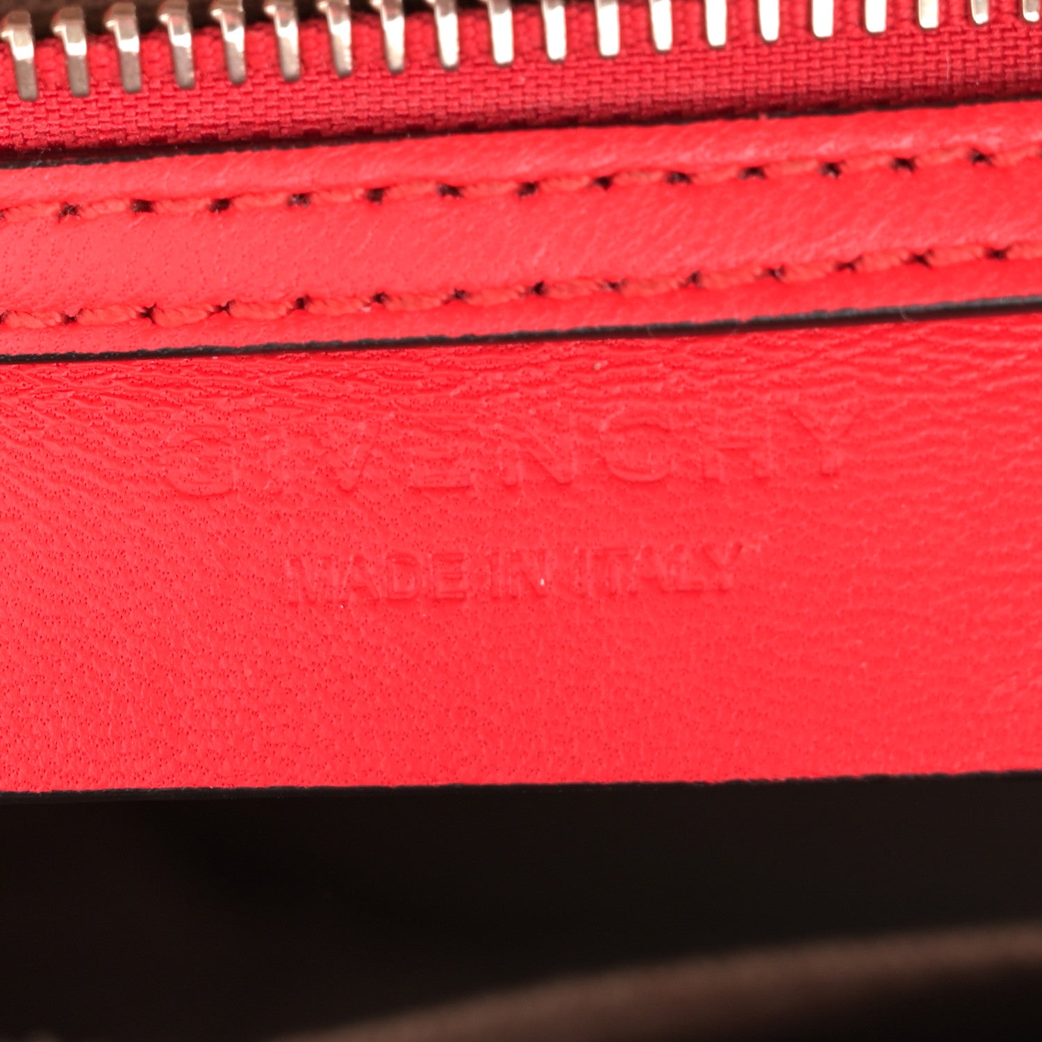 Givenchy Calfskin Crocodile Embossed Small Antigona Red 6 of 16
